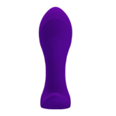 Фиолетовая анальная втулка с вибрацией - 10,5 см. - 2