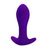 Фиолетовая анальная втулка с вибрацией - 10,5 см. - 0