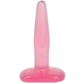 Гелевая анальная пробка розового цвета Crystal Jellies Small Butt Plug - 11,5 см. - 0