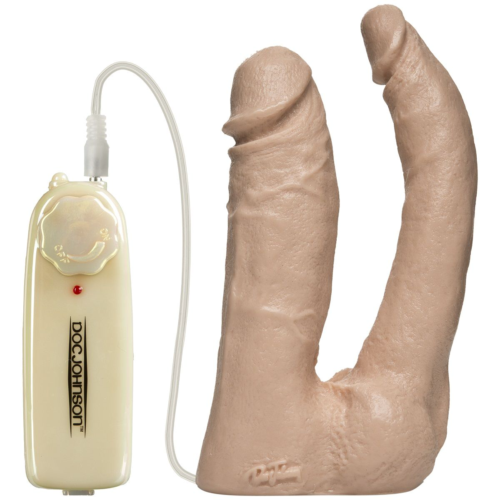 Анально-вагинальная вибронасадка Harness Vibro Double Penetrator - 16,7 см. - 0