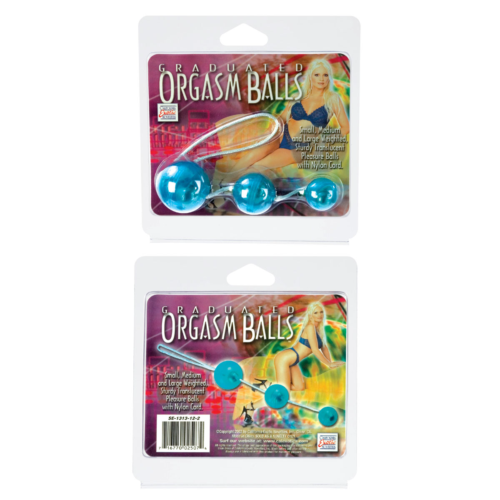Голубые вагинальные шарики Graduated Orgasm Balls - 1
