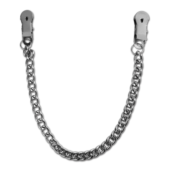 Серебристая цепочка-зажим на соски Tit Chain Clamps - 0