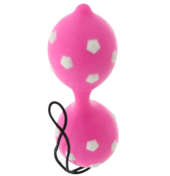Розовые вагинальные шарики со смещенным центром тяжести DUO BALLS - 1