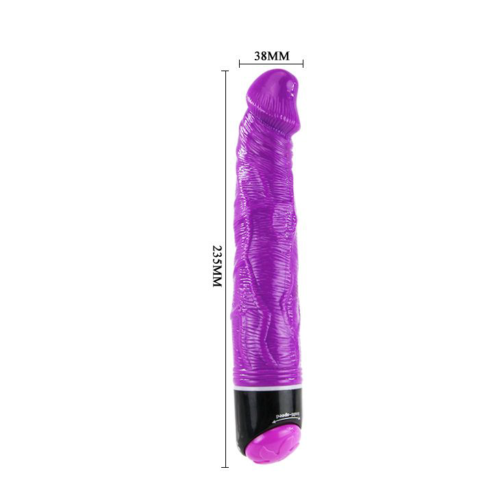 Фиолетовый гелевый вибромассажёр Adour Club - 23,5 см. - 2