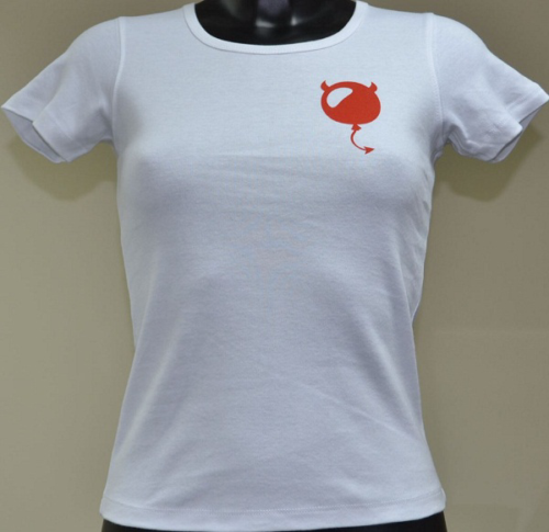 Женская футболка с логотипом Поставщик счастья - 1