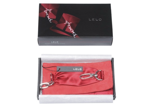 Красные шелковые наручники с цепочкой Sutra (LELO) - 2