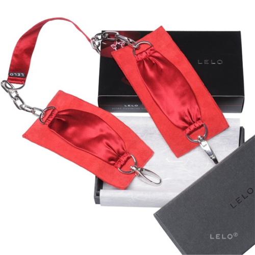 Красные шелковые наручники с цепочкой Sutra (LELO) - 0