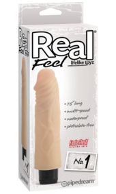 Реалистичный вибромассажер Real Feel Lifelike Toyz №1 - 19,1 см. - 1