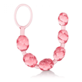 Розовая анальная цепочка Swirl Pleasure Beads - 20 см. - 0