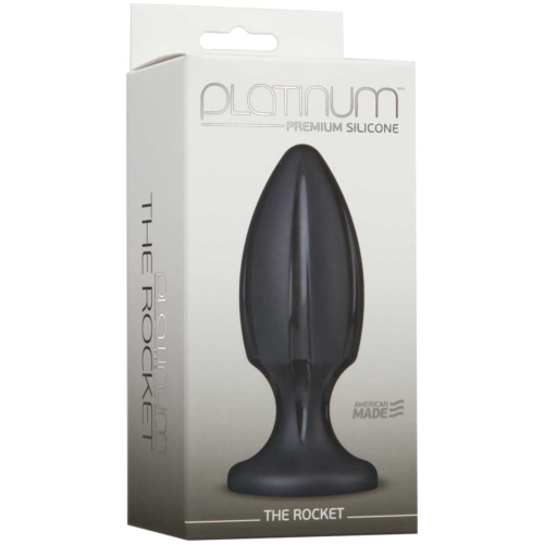 Черная анальная пробка Platinum Premium Silicone - The Rocket - Black - 1