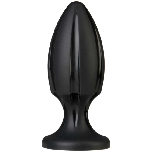 Черная анальная пробка Platinum Premium Silicone - The Rocket - Black - 0