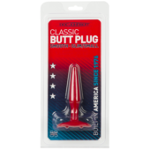 Красная тонкая анальная пробка Butt Plugs Smooth Classic Slim/Small - 10,5 см. - 1