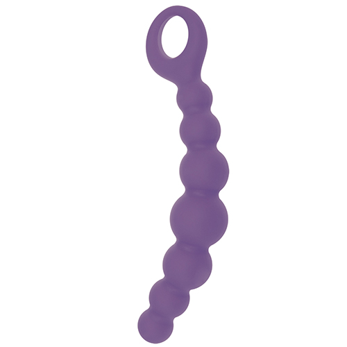 Фиолетовая анальная цепочка CATERPILL-ASS SILICONE PURPLE - 19,5 см. - 0