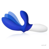 Синий вибромассажёр простаты Loki Wave Federal Blue с отростком для стимуляции промежности - 19,6 см. - 2