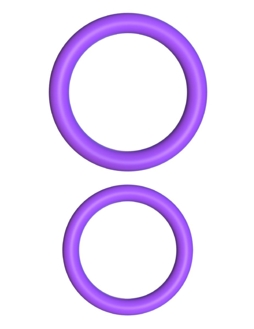 Набор из двух фиолетовых эрекцонных колец Max Width Silicone Rings - 3