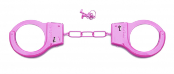 Розовые металлические наручники SHOTS TOYS Pink 