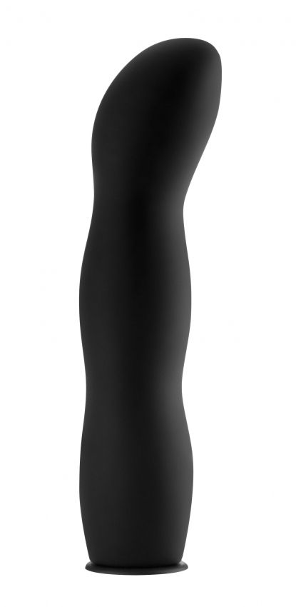 Чёрный страпон Deluxe Silicone Strap On 10 Inch с волнистой насадкой - 25,5 см. - 2