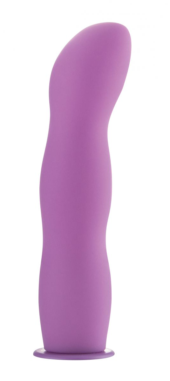 Фиолетовый страпон Deluxe Silicone Strap On 8 Inch с волнистой насадкой - 20,5 см. - 2
