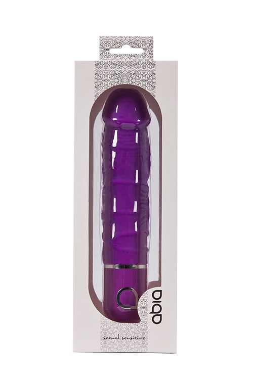 Фиолетовый вибратор-реалистик ABIA KRATOS - 17,8 см. - 1