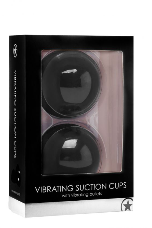 Чёрные вакуумные присоски с вибрацией Vibrating Suction Cup - 1