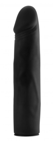 Чёрный страпон Deluxe Silicone Strap On 10 Inch - 25 см. - 1