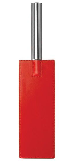 Красная прямоугольная шлёпалка Leather Paddle - 35 см. - 0