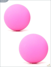 Металлические вагинальные шарики с розовым силиконовым покрытием - 0
