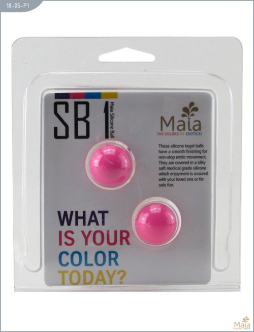 Металлические вагинальные шарики с розовым силиконовым покрытием - 4