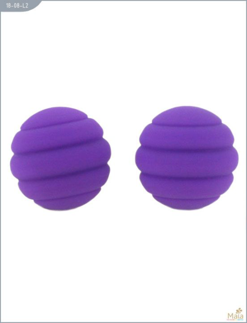 Металлические шарики Twistty с фиолетовым силиконовым покрытием - 0