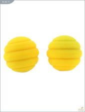 Металлические шарики Twistty с жёлтым силиконовым покрытием - 0