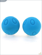 Металлические шарики Wicked с голубым силиконовым покрытием - 0