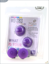 Металлические шарики Wicked с фиолетовым силиконовым покрытием - 1