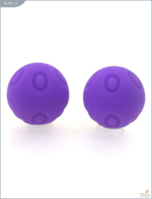 Металлические шарики Wicked с фиолетовым силиконовым покрытием - 0