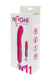 Розовый вибратор для G-стимуляции NAGHI NO.11 - 17 см. - 1