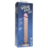 Телесный вибратор The Realistic Cock ULTRASKYN Without Balls Vibrating 12” - 33,5 см. - 1