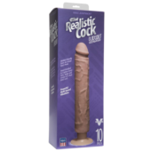 Кофейный вибратор-реалистик The Realistic Cock ULTRASKYN Without Balls Vibrating 10” - 29,2 см. - 1