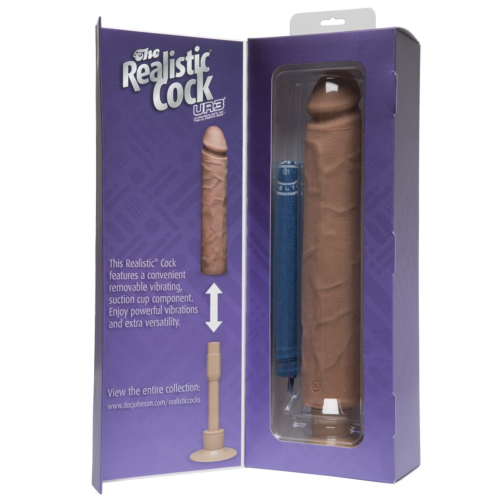 Вибратор-мулат The Realistic Cock ULTRASKYN Without Balls Vibrating 12” - 33,5 см. - 2
