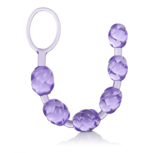 Фиолетовая анальная цепочка Swirl Pleasure Beads - 20 см. - 0