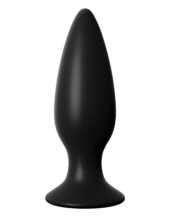 Чёрная большая анальная вибропробка Large Rechargeable Anal Plug - 13,5 см. - 0