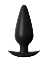 Черная коническая анальная пробка Small Weighted Silicone Plug - 10,4 см. - 0