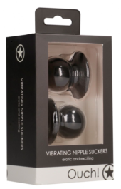 Черные накладки-присоски на соски с вибрацией Vibrating Nipple Suckers - 1