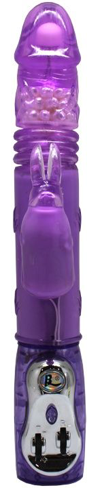 Фиолетовый вибратор ANDROID ALIEN с жемчужинами - 29 см. - 1