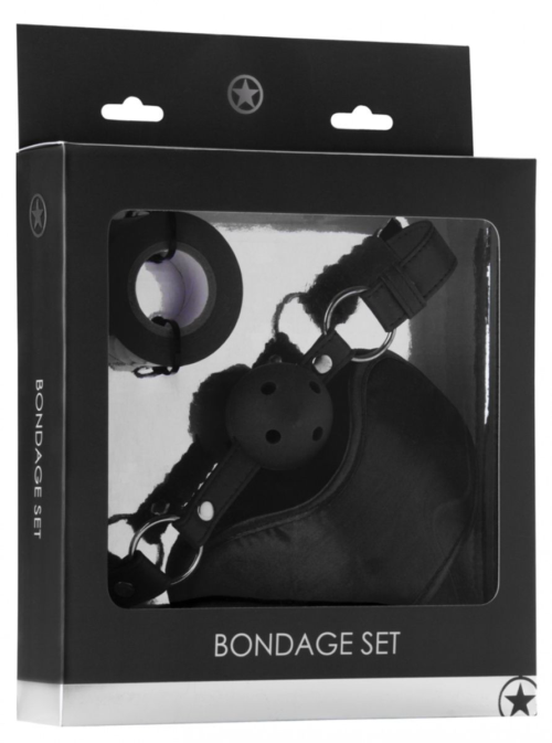 Оригинальный набор Bondage Set: маска, кляп-шарик и скотч - 1