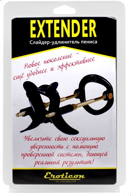 Черный удлинитель пениса Extender - 3