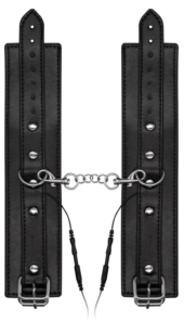 Черные наручники с электростимуляцией Electro Handcuffs - 1