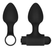 Черный анальный вибронабор USB-Rechargeable Anal Set - 5