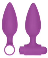 Фиолетовый анальный вибронабор USB-Rechargeable Anal Set - 5