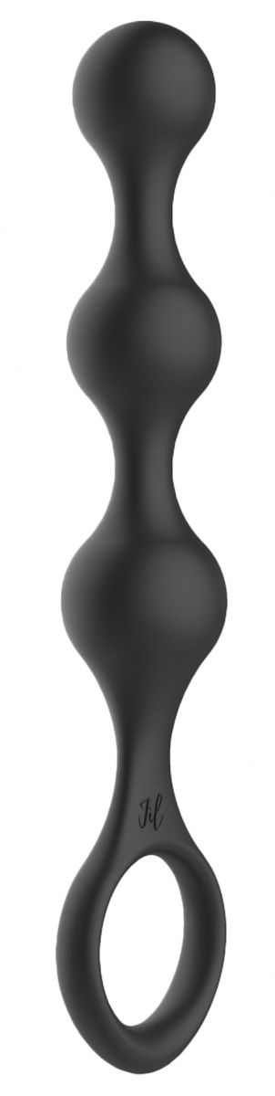 Черная насадка на пенис для двойной стимуляции James - 21 см. - 0