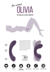 Фиолетовый гнущийся вибратор Olivia - 15,6 см. - 2