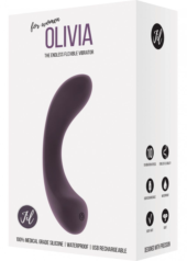 Фиолетовый гнущийся вибратор Olivia - 15,6 см. - 1